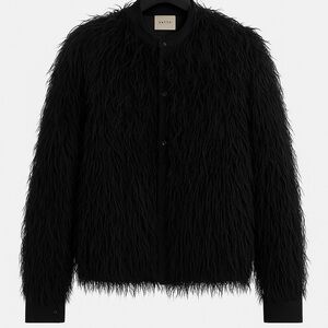 ORTTU Black Faux Fur Jacket Used Once Size M